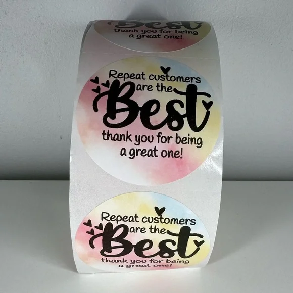 Repeat Customers Arethe Best!" stickers 100pcs| shipping supplies new - Picture 12 of 13